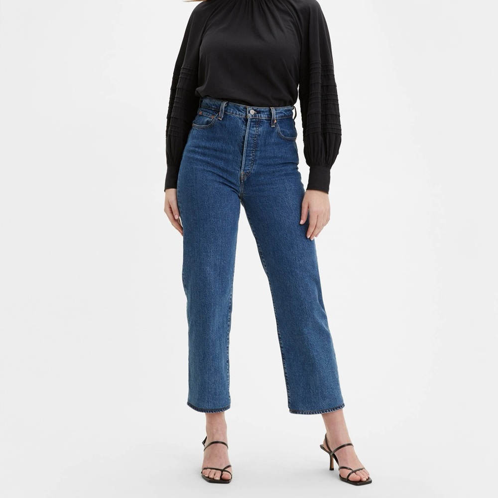 Levi’s Ribcage Straight Ankle Blue Denim Jeans